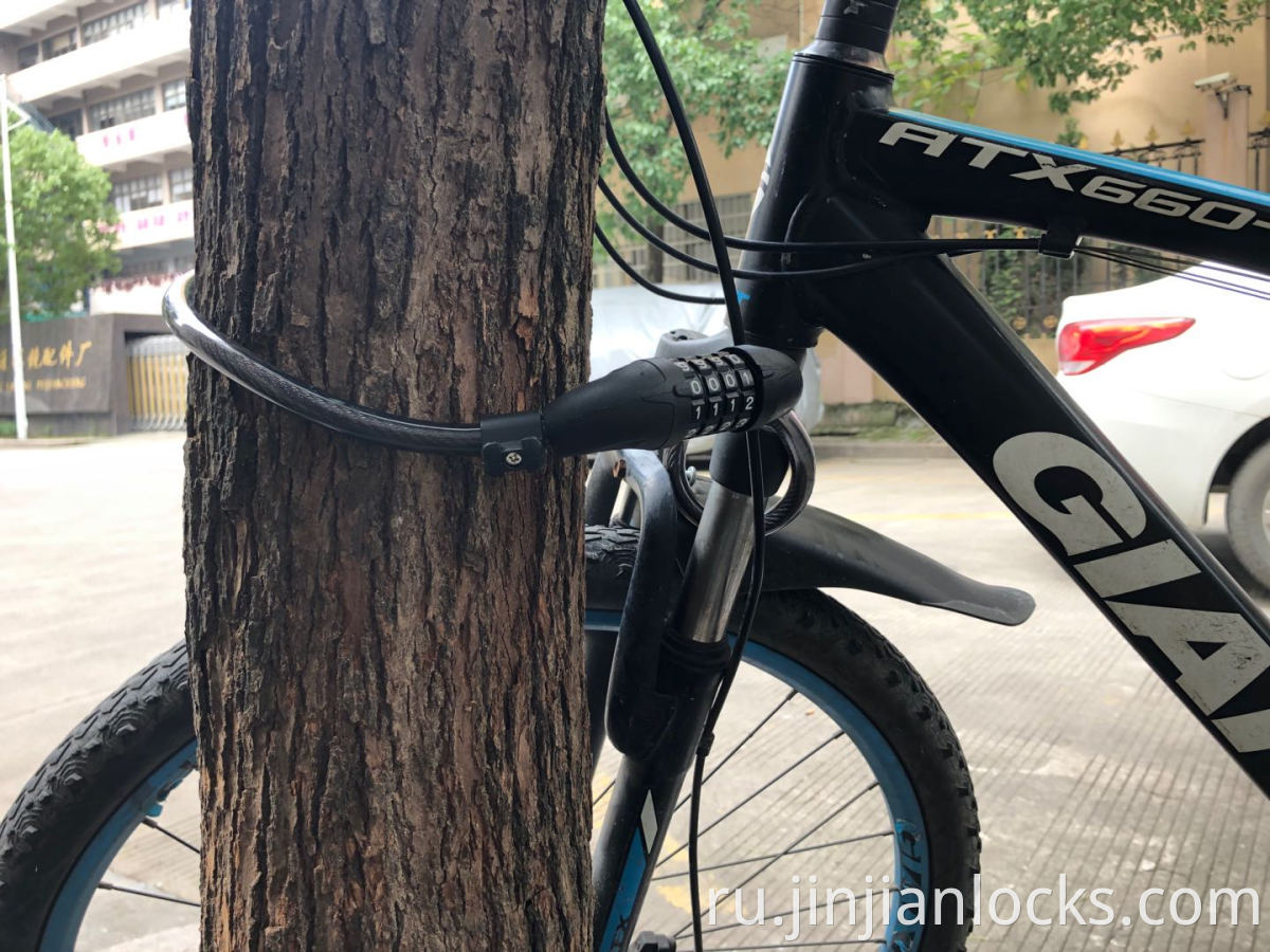 Регулируемая инъекция колеса 4 цифр комбинированной кабель ebike Lock велосипед для мотоцикла